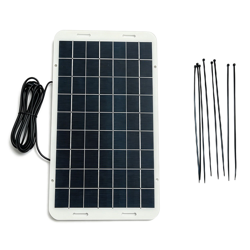 12W 18V Outdoor Solar Panel Portable Charger with DC5521 Connector and 3m Cable for 12V-18V Battery