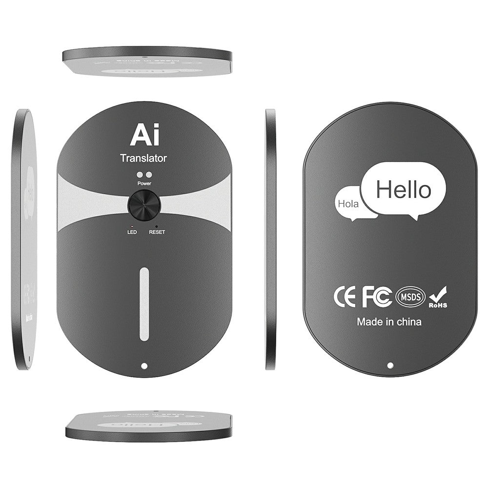 F8pro AI Magnetic Ultra-Thin Bluetooth-compatible Translator 170mAh 138 Languages Real-time Voice Text Translation Device for Meeting Travel