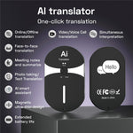 F8pro AI Magnetic Ultra-Thin Bluetooth-compatible Translator 170mAh 138 Languages Real-time Voice Text Translation Device for Meeting Travel