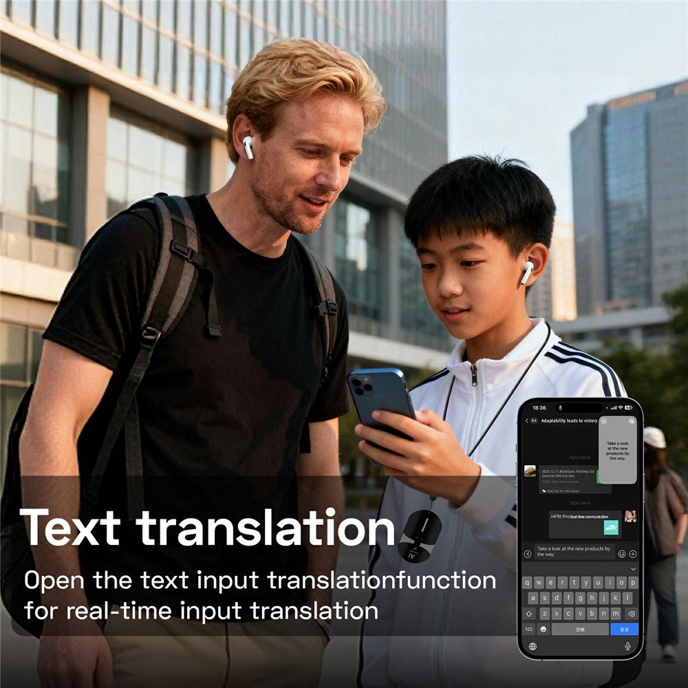 F8pro AI Magnetic Ultra-Thin Bluetooth-compatible Translator 170mAh 138 Languages Real-time Voice Text Translation Device for Meeting Travel