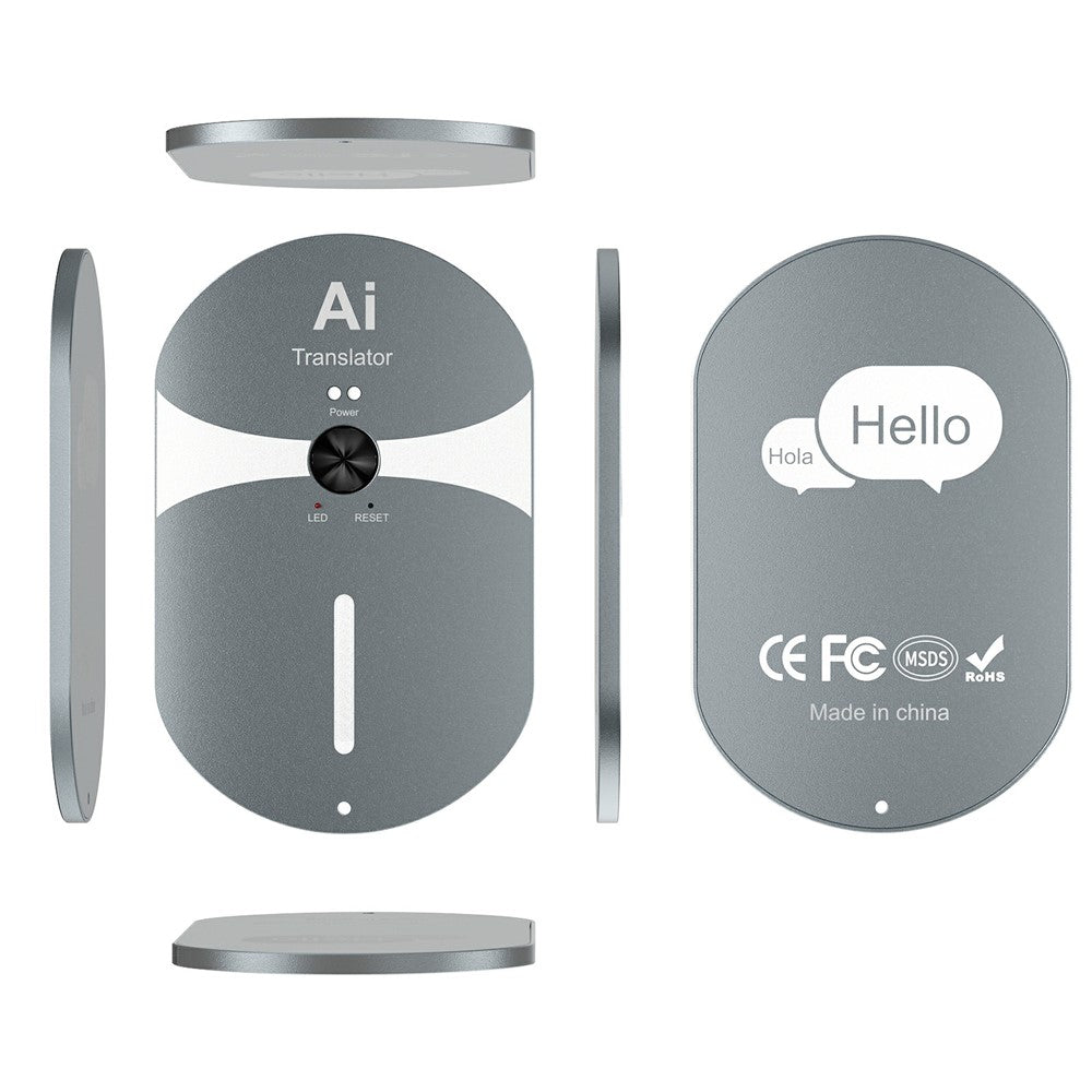 F8pro AI Magnetic Ultra-Thin Bluetooth-compatible Translator 170mAh 138 Languages Real-time Voice Text Translation Device for Meeting Travel