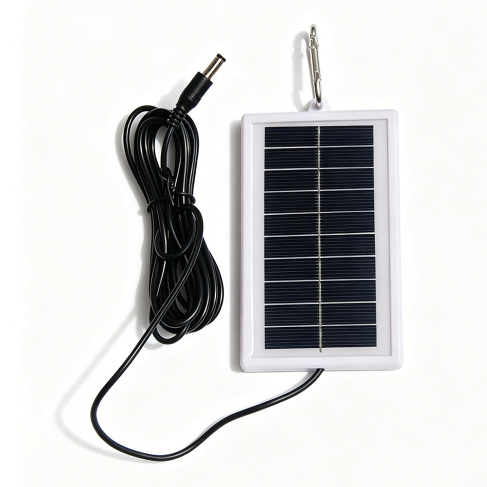 1W 5V Solar Panel Charger with 3m Cable for 3.7V-5V Battery Outdoor Light Security Camera Power Supply