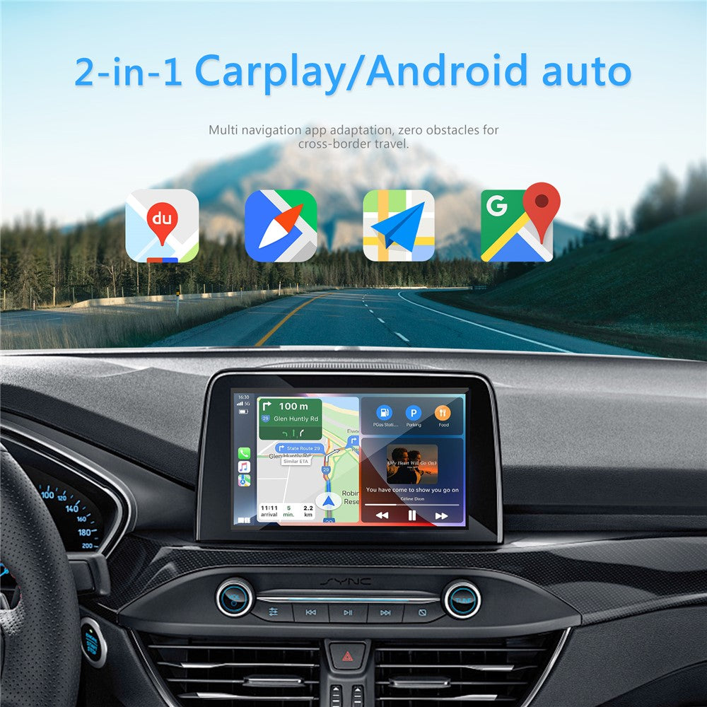 CM102 Wireless CarPlay Adapter Android Auto Converter 2-in-1 WiFi 6 Bluetooth-compatible 5.3 USB Adapter for Car