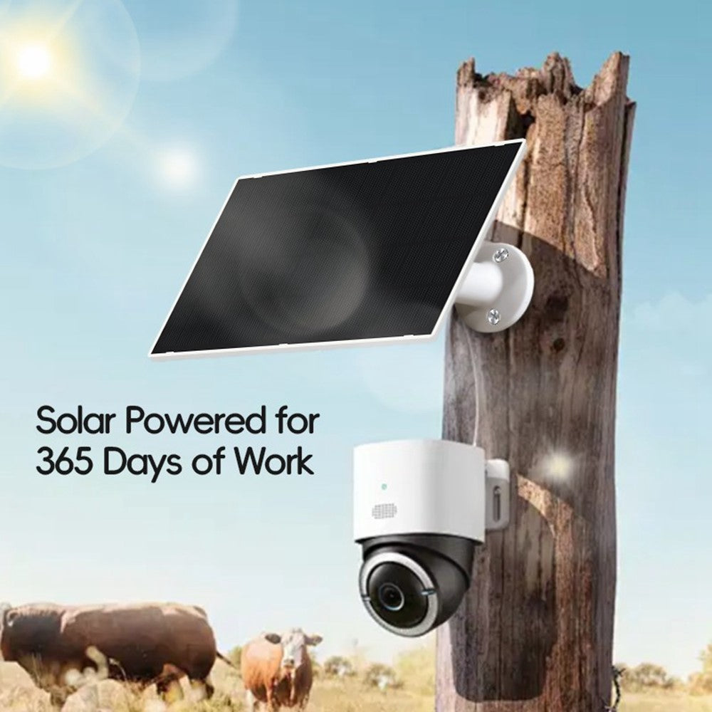 2W 5V Solar Panel 22.5% Efficiency Type-C Charging Board for Security Camera Monitoring