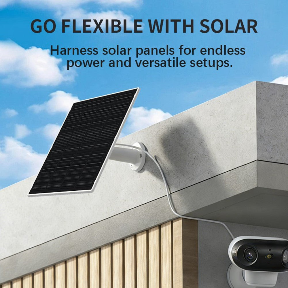 2W 5V Solar Panel 22.5% Efficiency Type-C Charging Board for Security Camera Monitoring