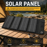 10W Solar Panel Charger 4-Fold Portable Power Bank with USB-C Output for Outdoor Camping