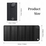 10W Solar Panel Charger 4-Fold Portable Power Bank with USB-C Output for Outdoor Camping