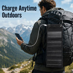 10W Solar Panel Charger 4-Fold Portable Power Bank with USB-C Output for Outdoor Camping