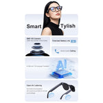A2C Smart Glasses 8MP Kamera AI-oversættelse Bluetooth 6.0 EIS-stabilisering med dobbeltlinse (solbriller + klare linser)