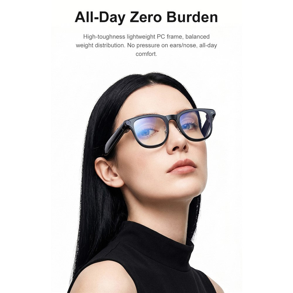 A2C Smart Glasses 8MP Kamera AI-oversættelse Bluetooth 6.0 EIS-stabilisering med dobbeltlinse (solbriller + klare linser)