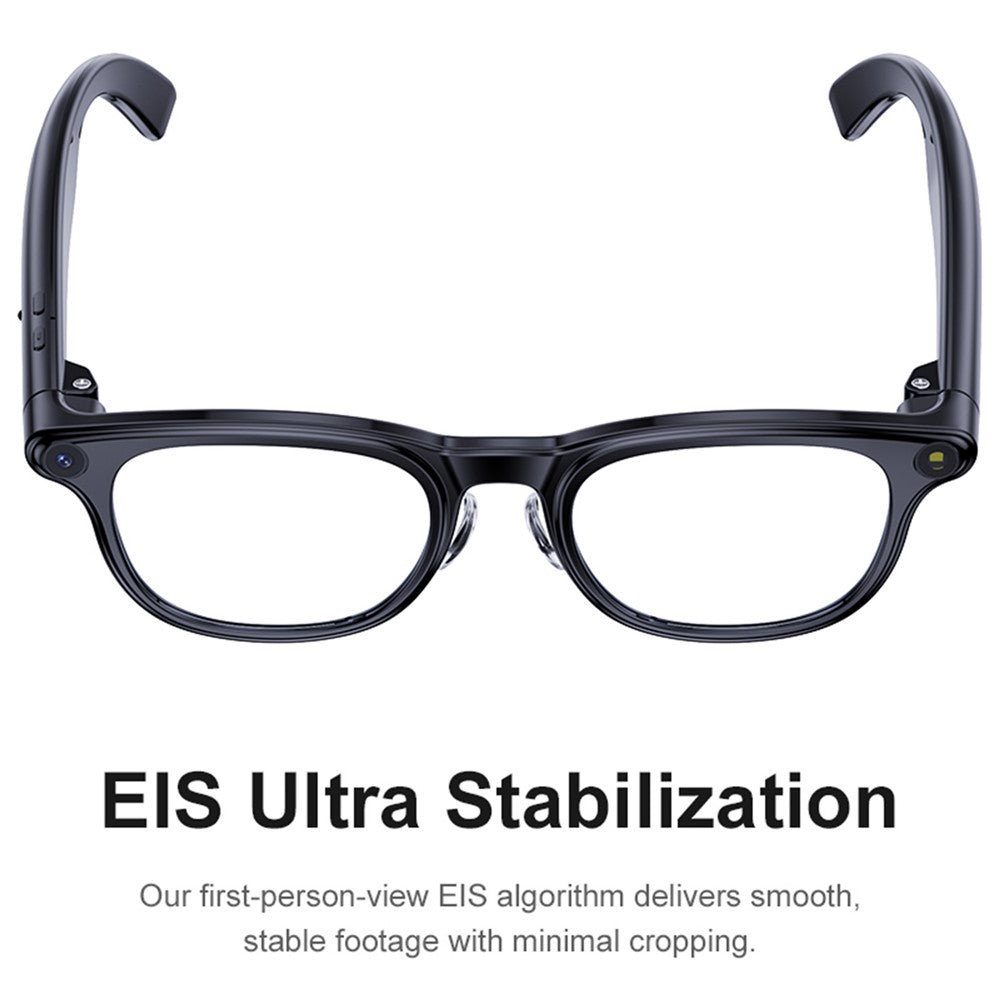 A2C Smart Glasses 8MP Kamera AI-oversættelse Bluetooth 6.0 EIS-stabilisering med dobbeltlinse (solbriller + klare linser)