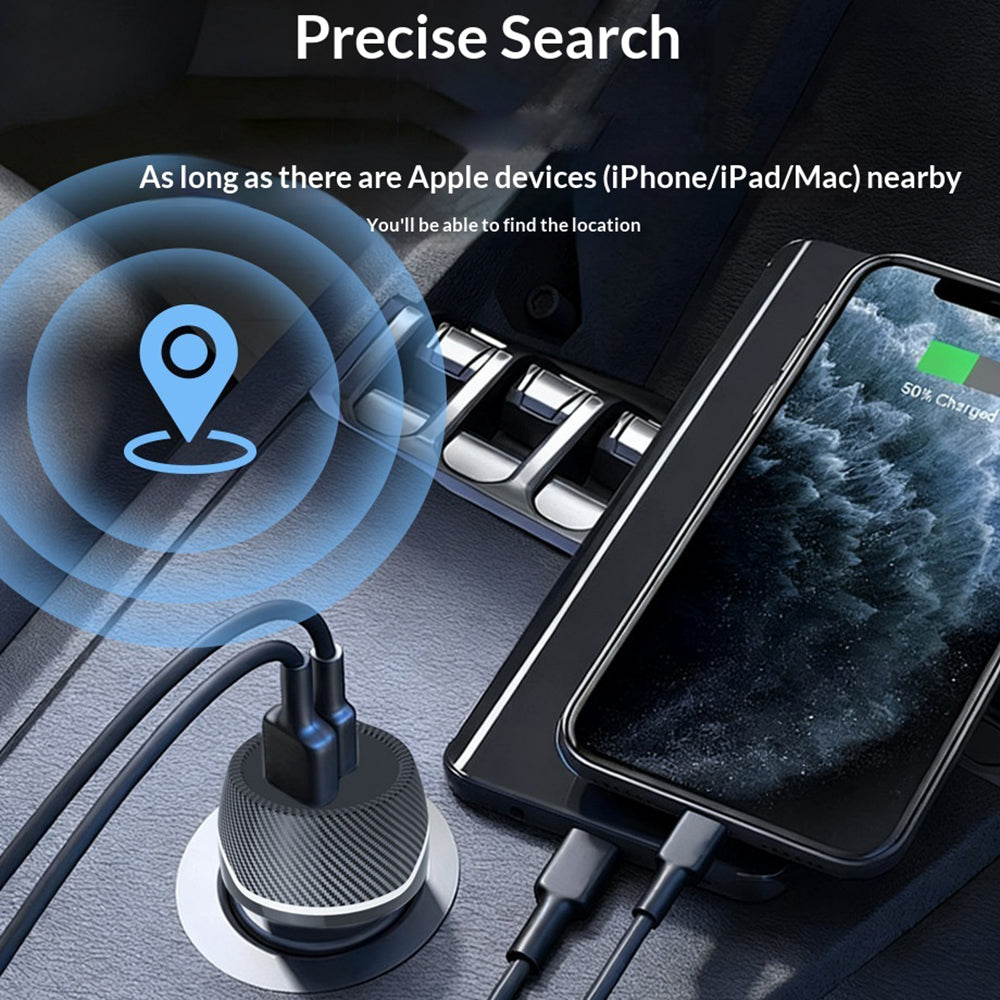 T05 USB-A + Type-C Car Charger Bluetooth-compatible Tracking Anti-Lost Device for Smartphone