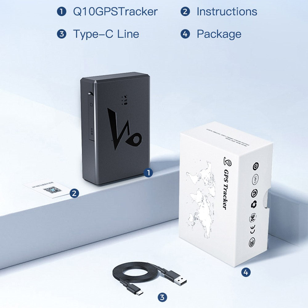 Q10 4G LTE GPS Tracker 5500mAh Battery Magnetic Real-Time BDS Vehicle Tracking Device