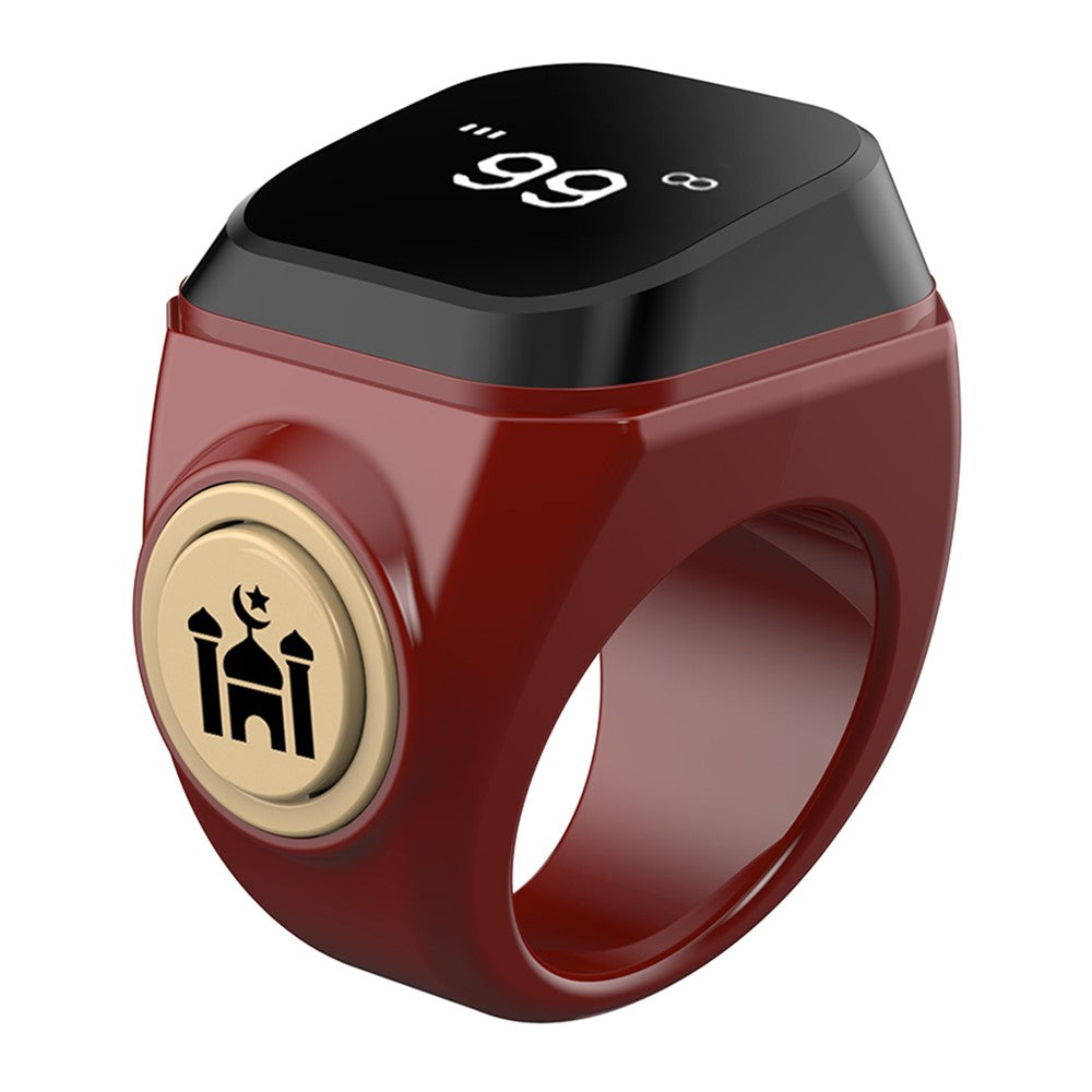 22mm Tasbih Zikr Smart Ring Bluetooth-compatible Digital Counter with Azan Alarm Prayer Reminder