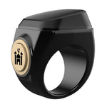 18mm Tasbih Zikr Smart Ring Bluetooth-kompatibel Digital Tæller med Azan Alarm Bøn Påmindelse