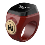 18mm Tasbih Zikr Smart Ring Bluetooth-kompatibel Digital Tæller med Azan Alarm Bøn Påmindelse