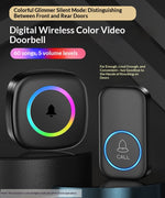 A6 Wireless Doorbell 300m Range 60 Melodies with Colorful LED Light, 1 Transmitter + 1 Receiver