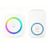 A6 Wireless Doorbell 300m Range 60 Melodies with Colorful LED Light, 1 Transmitter + 1 Receiver