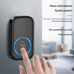 A6 300m Range 60 Melodies Plug-in Wireless Doorbell, 1 Transmitter + 2 Receivers