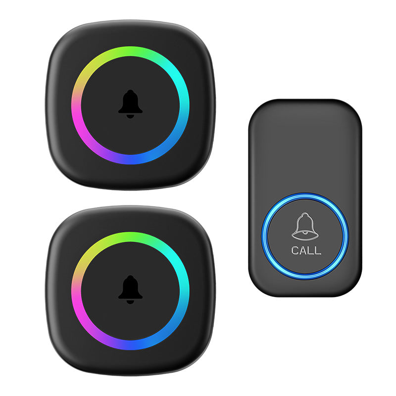 A6 300m Range 60 Melodies Plug-in Wireless Doorbell, 1 Transmitter + 2 Receivers