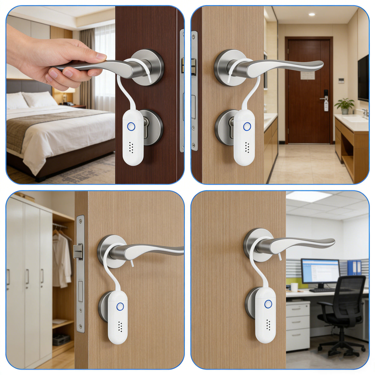 130dB Door Window Alarm Dual Mode Sound Light Flashing with Remote Control for Home Hotel