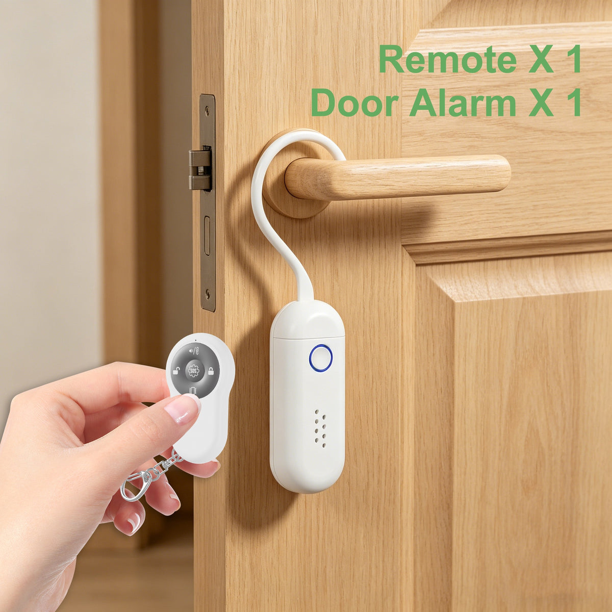 130dB Door Window Alarm Dual Mode Sound Light Flashing with Remote Control for Home Hotel