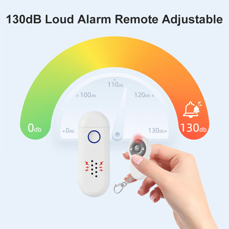 130dB Door Window Alarm Dual Mode Sound Light Flashing with Remote Control for Home Hotel