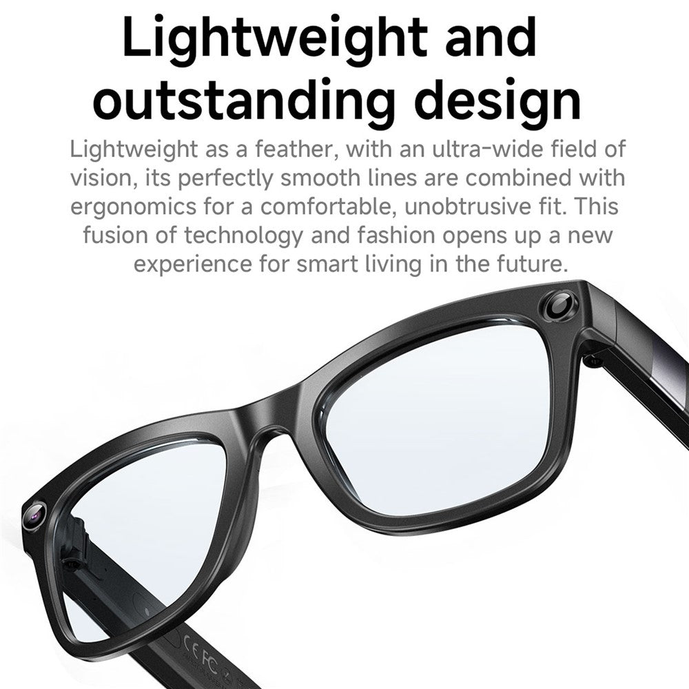 GM6 Bluetooth-compatible Music Smart Glasses with 2MP Camera Video Recording AI Translation