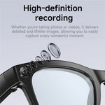 GM6 Bluetooth-compatible Music Smart Glasses with 2MP Camera Video Recording AI Translation