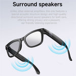 GM6 Bluetooth-compatible Music Smart Glasses with 2MP Camera Video Recording AI Translation