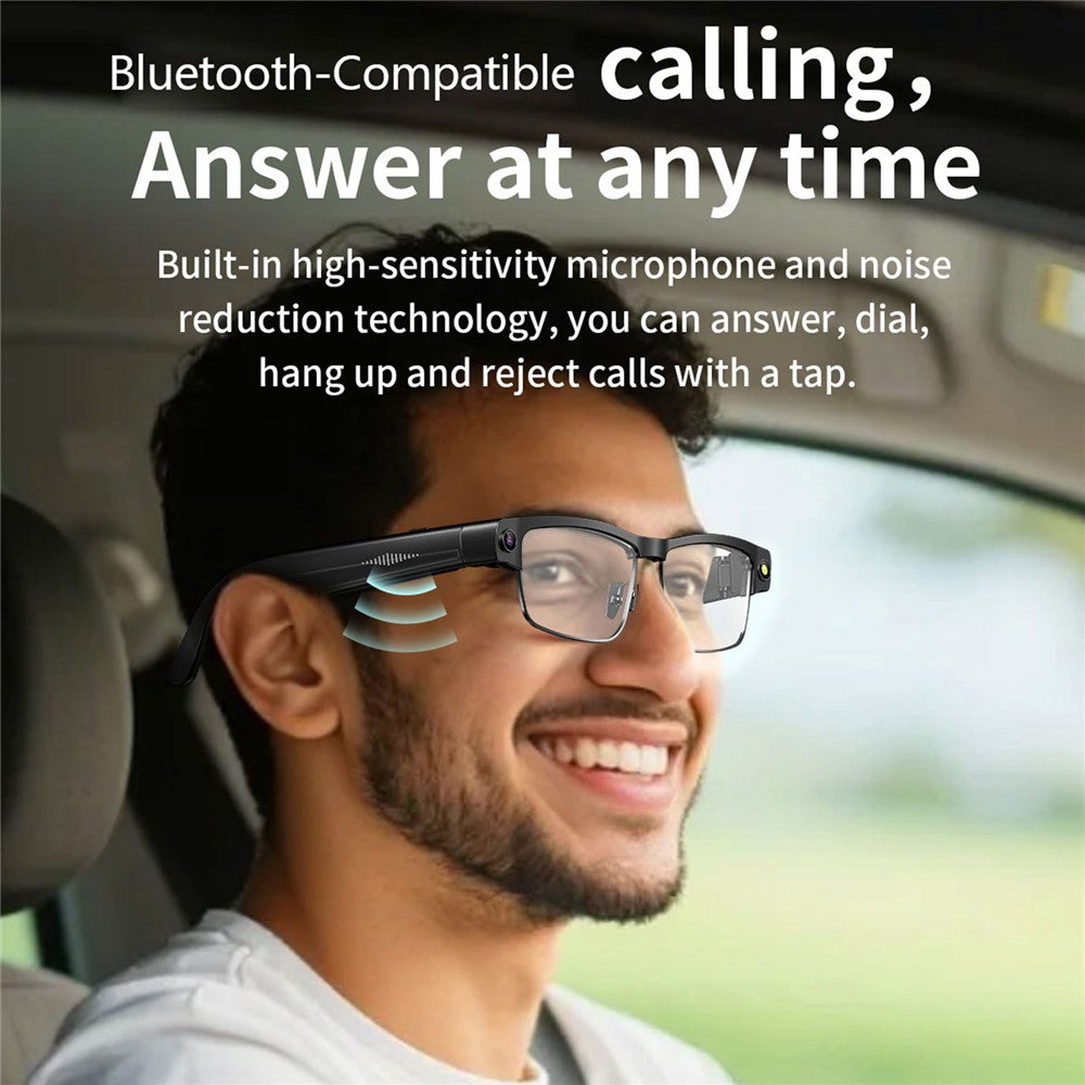 L802 8MP Camera Smart Glasses AI Real-time Translation Video Recording Bluetooth-compatible Calling (APP: Genimiro)