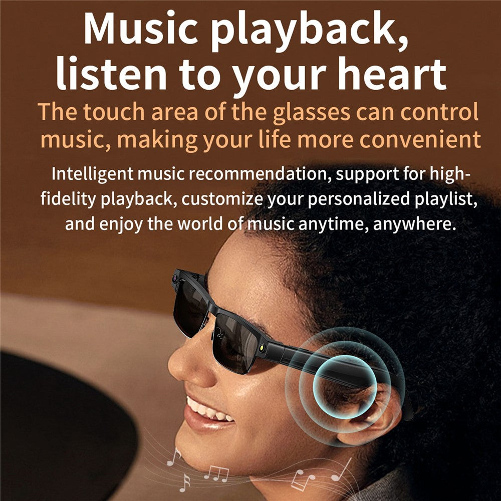 L802 8MP Camera Smart Glasses AI Real-time Translation Video Recording Bluetooth-compatible Calling (APP: Genimiro)