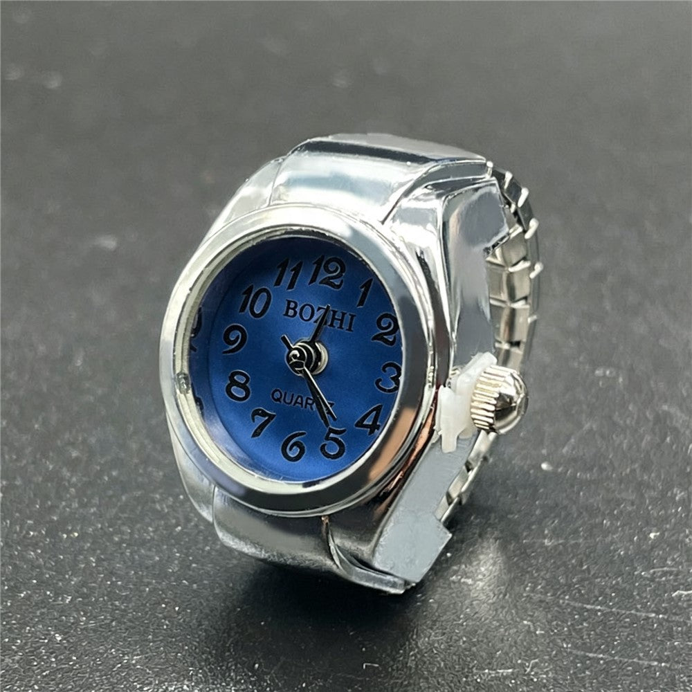 BOZHI J-131 Fashion Mini Digital Pointer Ring Quartz Watch with Adjustable Metal Strap