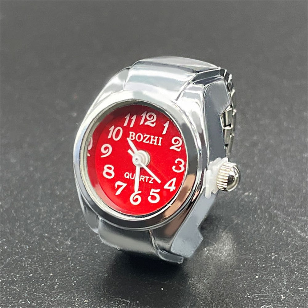 BOZHI J-131 Fashion Mini Digital Pointer Ring Quartz Watch with Adjustable Metal Strap