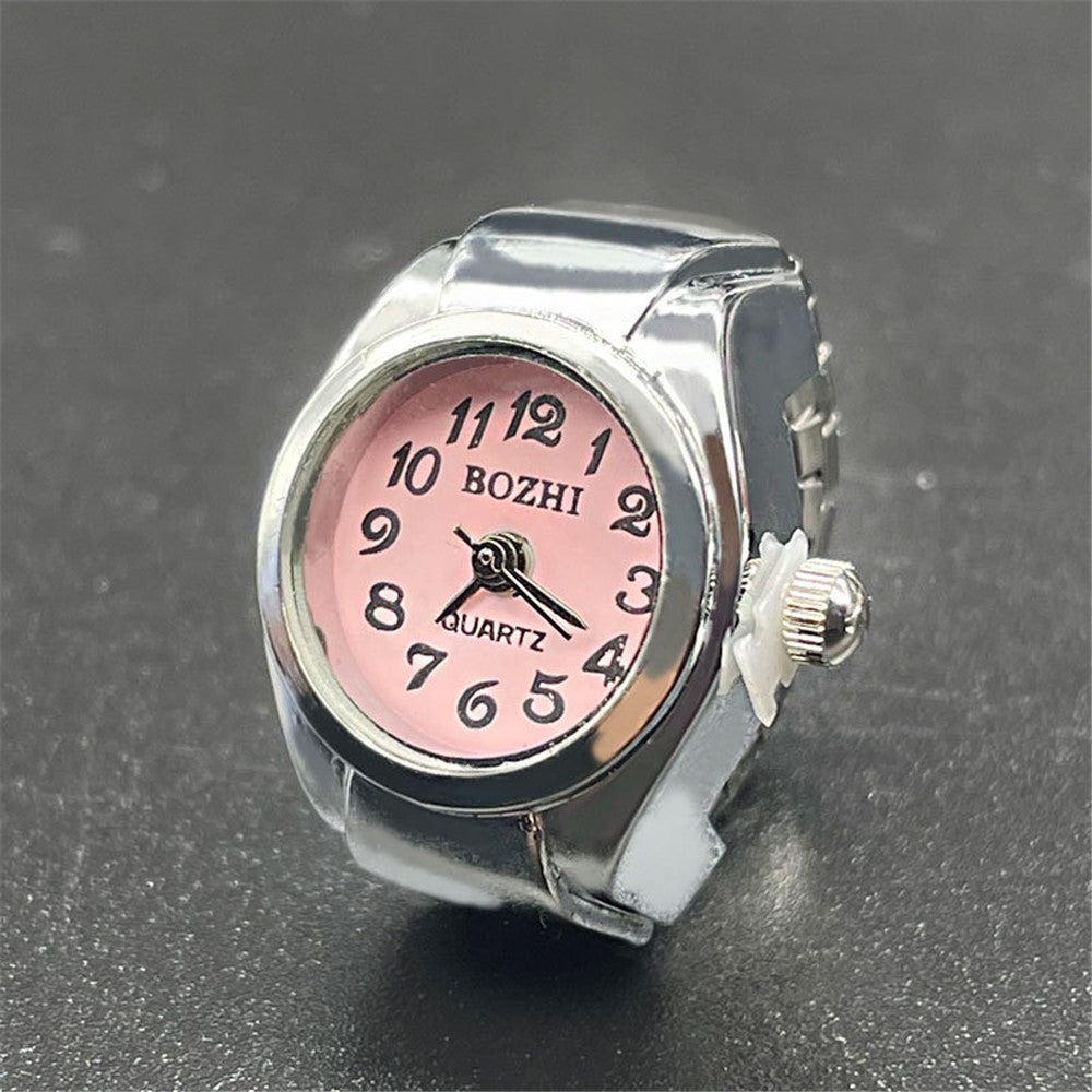 BOZHI J-131 Fashion Mini Digital Pointer Ring Quartz Watch with Adjustable Metal Strap