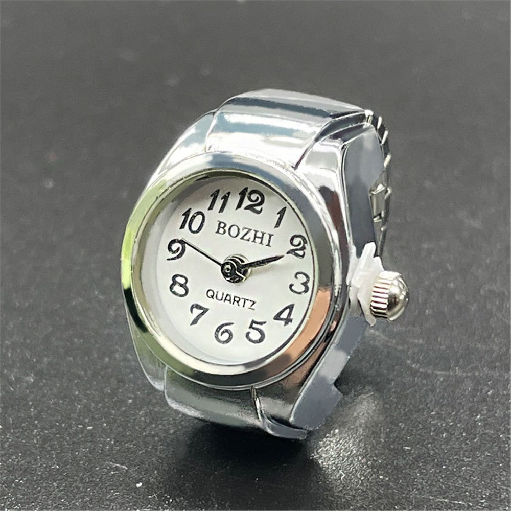BOZHI J-131 Fashion Mini Digital Pointer Ring Quartz Watch with Adjustable Metal Strap