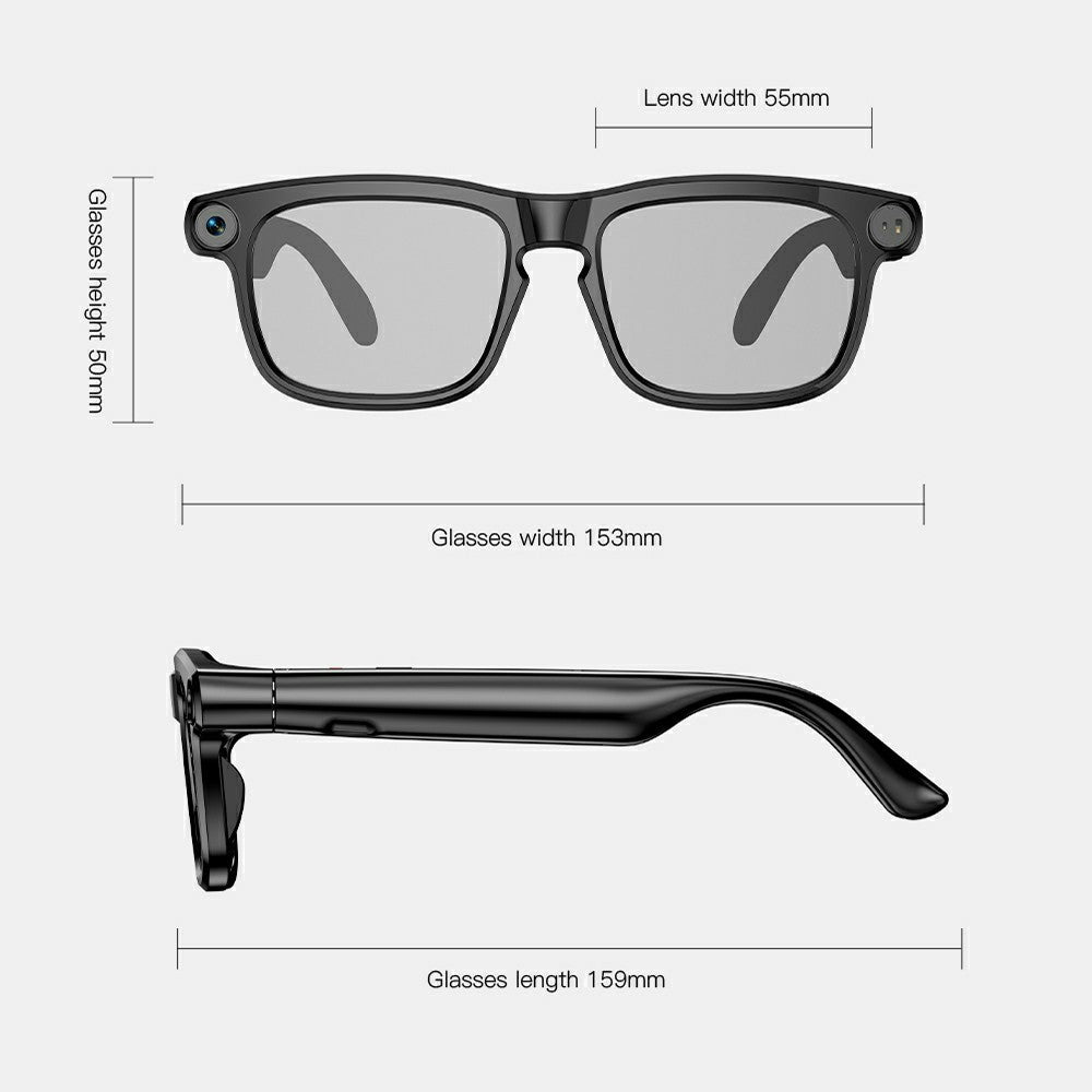 M11 Smart Glasses Electrochromic Lens 8MP Camera AI Translation Music Playback Bluetooth-compatible 5.4 IPX4 Waterproof