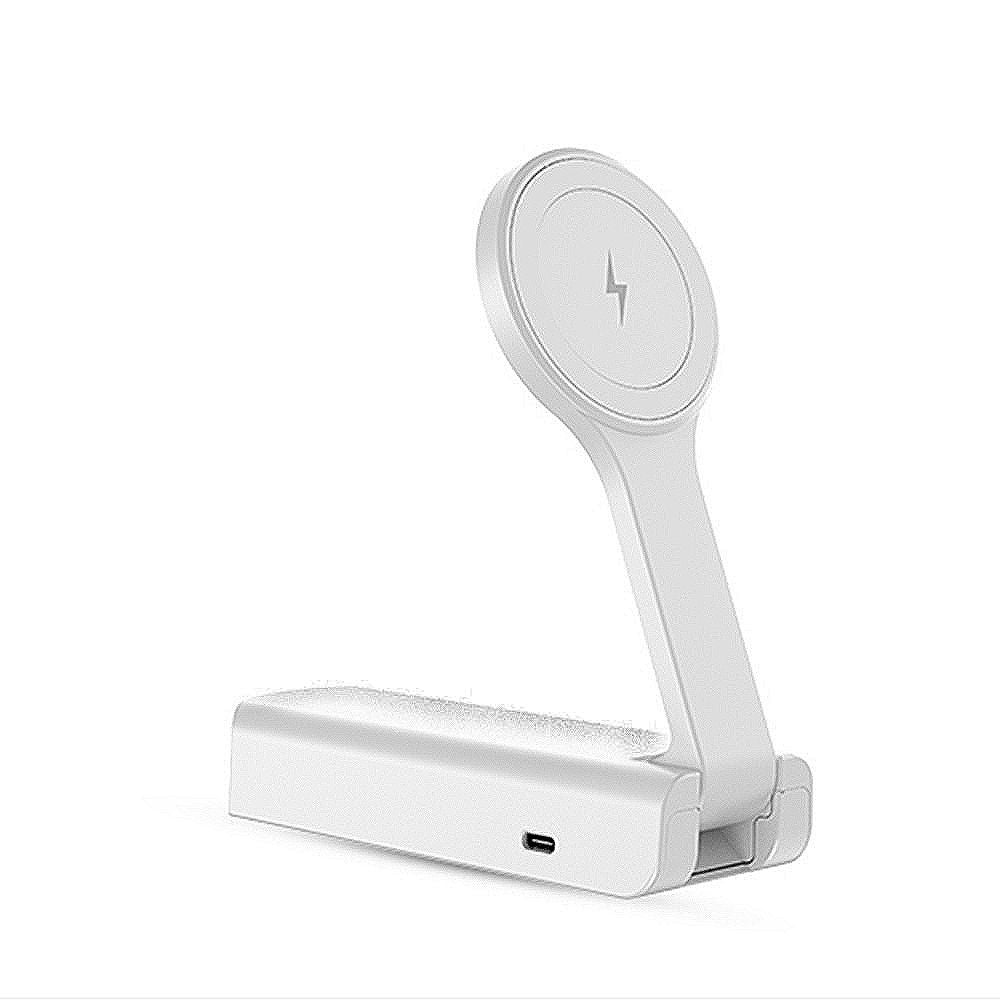 YUSSOT 3-i-1 Håndholdt Selfie Stick 15W Trådløs Oplader 10000mAh Magnetisk Powerbank med Foldbar Telefonholder til Rejse-Vlogging