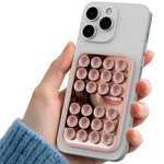 AHASTYLE WG206 Silicone Suction Cup Phone Mount Sticky Phone Grip Built-in Mirror for Selfie Makeup Video Calls