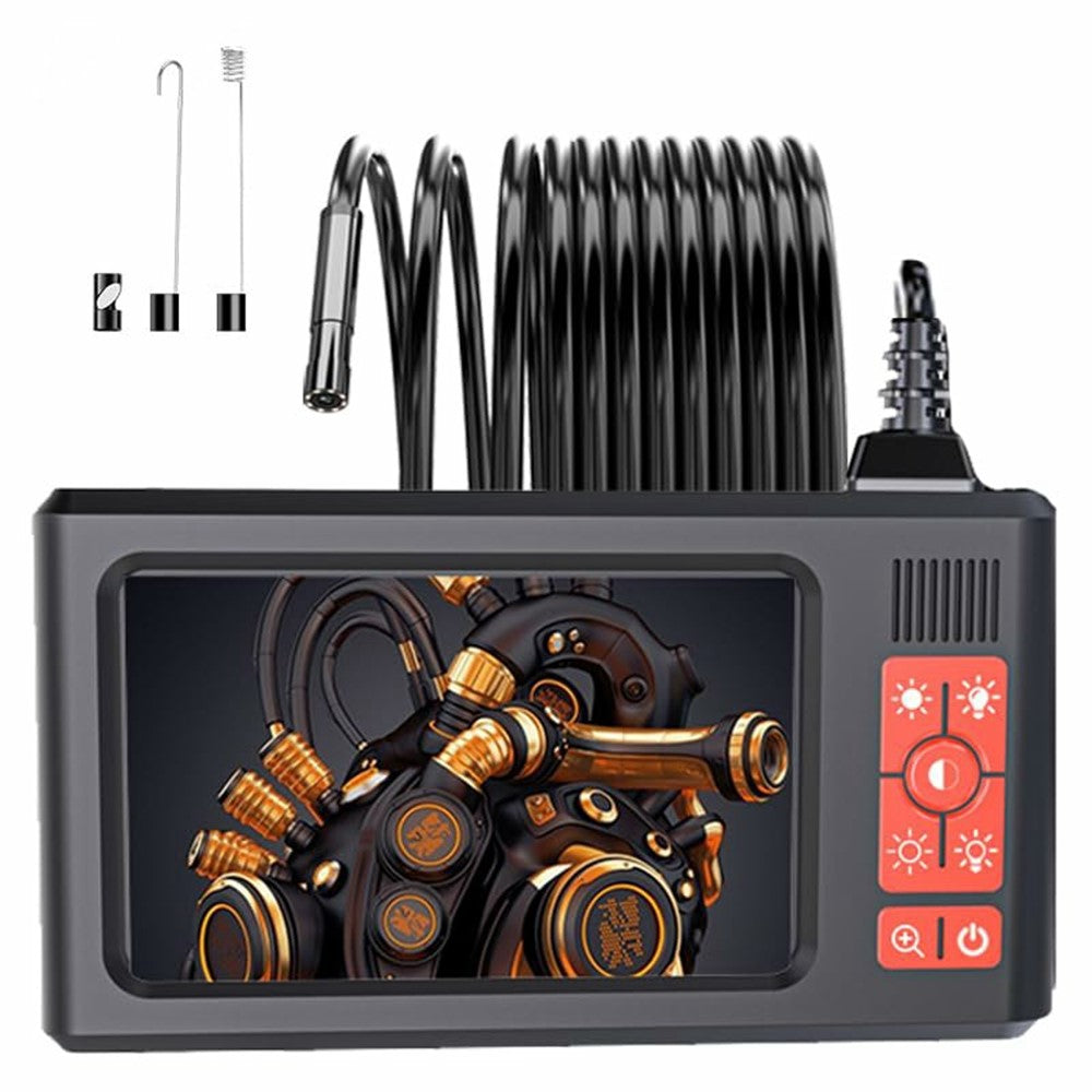 G60 Industrial Borescope with 10m Cable 5.5mm Single Lens 4.3 Inch IPS Screen IP67 Waterproof 6-LED Light for Automotive Inspection