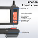 G60 Industrial Borescope with 10m Cable 5.5mm Single Lens 4.3 Inch IPS Screen IP67 Waterproof 6-LED Light for Automotive Inspection