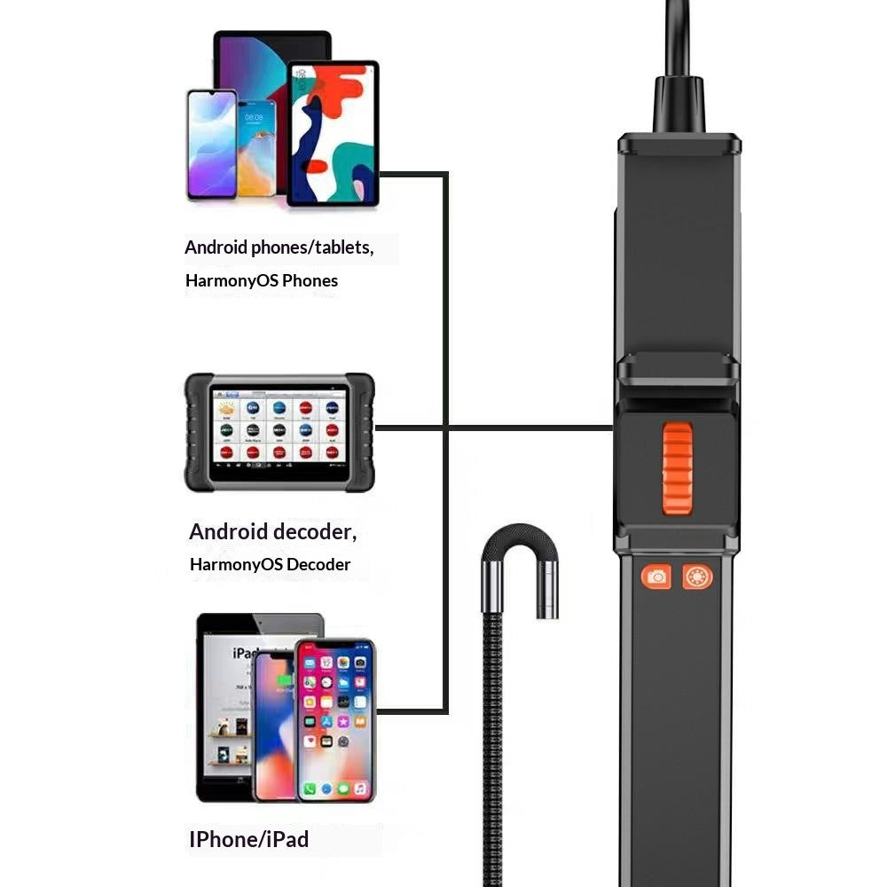 Z01 USB Endoscope with 1m Cable 6.5mm Single Lens Dual Direction Borescope Camera for iOS Android Automotive Plumbing Pipe Detection