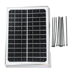 10W 12V Monokrystallinsk Solpanel Oplader med Krokodillenæb 21% Effektivitet Aluminiumramme til Udendørs Camping
