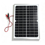 10W 12V Monokrystallinsk Solpanel Oplader med Krokodillenæb 21% Effektivitet Aluminiumramme til Udendørs Camping