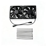 10W 12V Solar Panel Dual 120mm Exhaust Fan for Chicken Cat Pet Coop Cooling Air Circulation