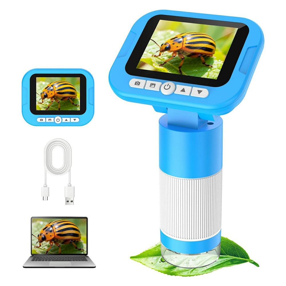 KM18 Digital Microscope 1000X Magnification 2.4 inch IPS Screen 1080P Video Recorder for Kids Science Exploration