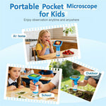 KM18 Digital Microscope 1000X Magnification 2.4 inch IPS Screen 1080P Video Recorder for Kids Science Exploration