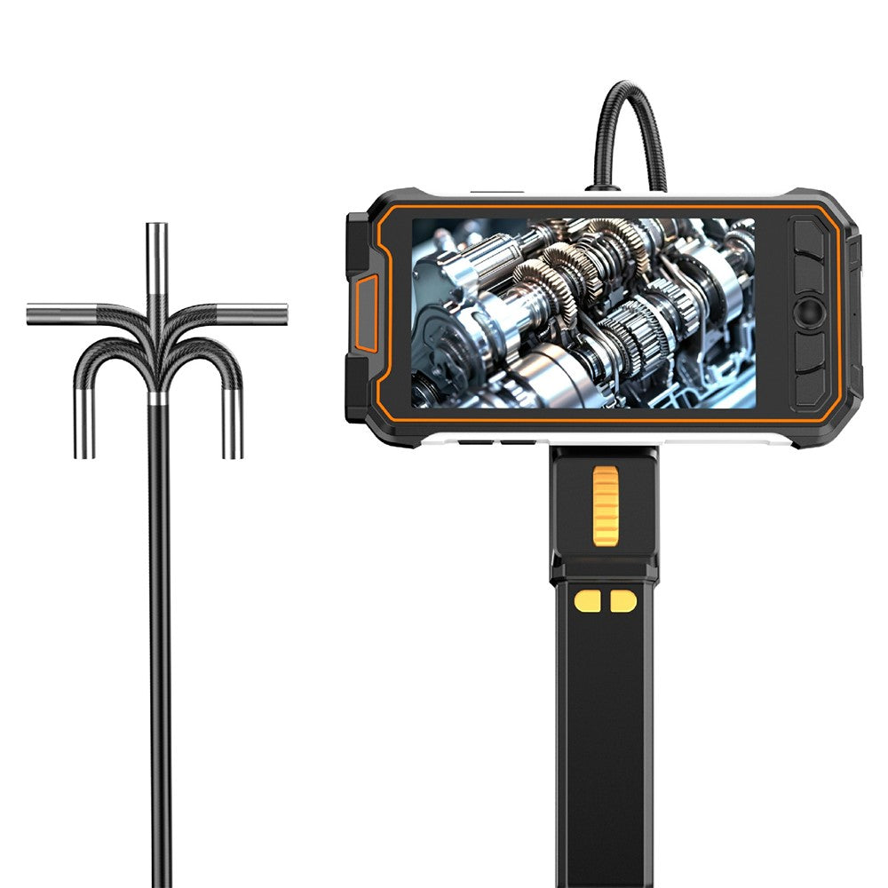 Z02 Borescope with 1m Cable 6.5mm Single Lens Industrial Endoscope 5 Inch HD 1080P 360 Degree Bidirectional Rotation for Pipe Inspection