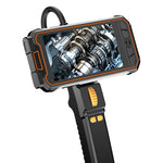 Z02 Borescope with 1m Cable 6.5mm Single Lens Industrial Endoscope 5 Inch HD 1080P 360 Degree Bidirectional Rotation for Pipe Inspection