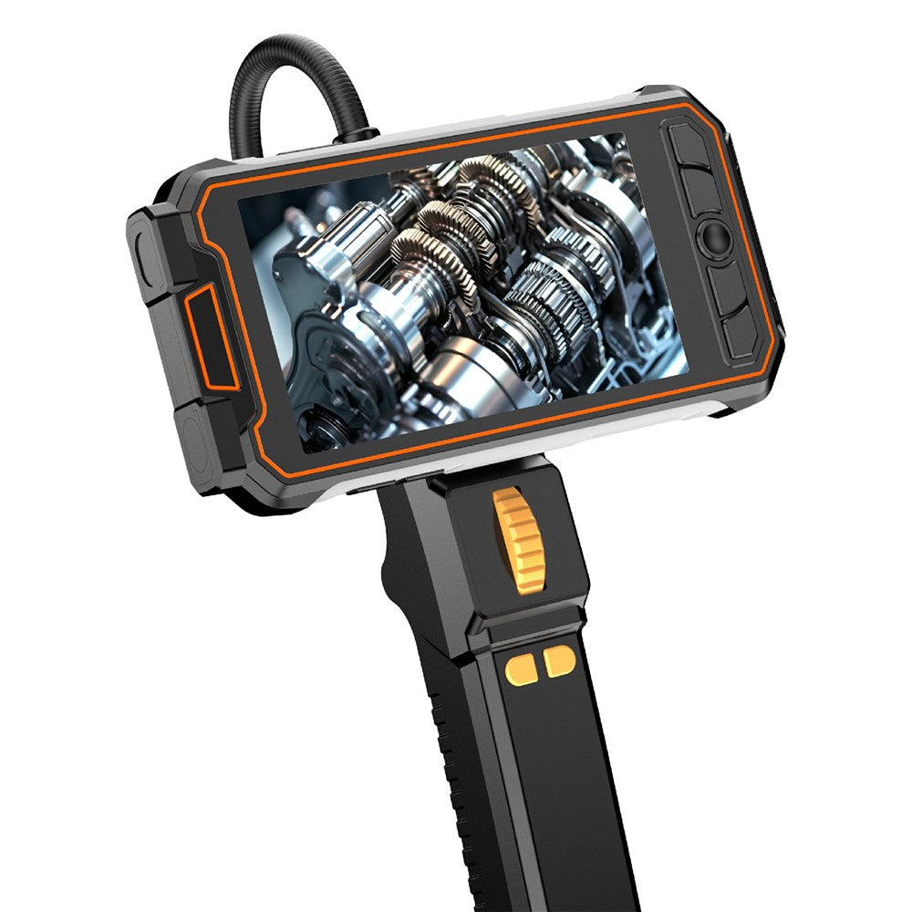 Z02 Borescope with 1m Cable 6.5mm Single Lens Industrial Endoscope 5 Inch HD 1080P 360 Degree Bidirectional Rotation for Pipe Inspection